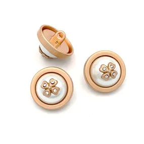 5pcs/lot Gold Pearl Sewing Buttons for Clothing Accessories DIY Decoration(Yellow Heart,22mm)
