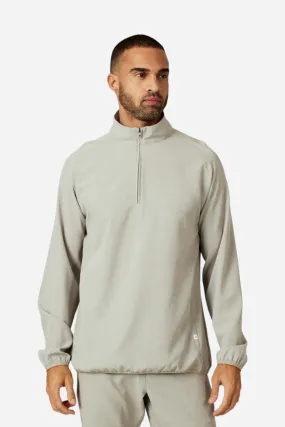 7 Diamonds Oxygenate Solid Quarter-Zip Pullover in Sand