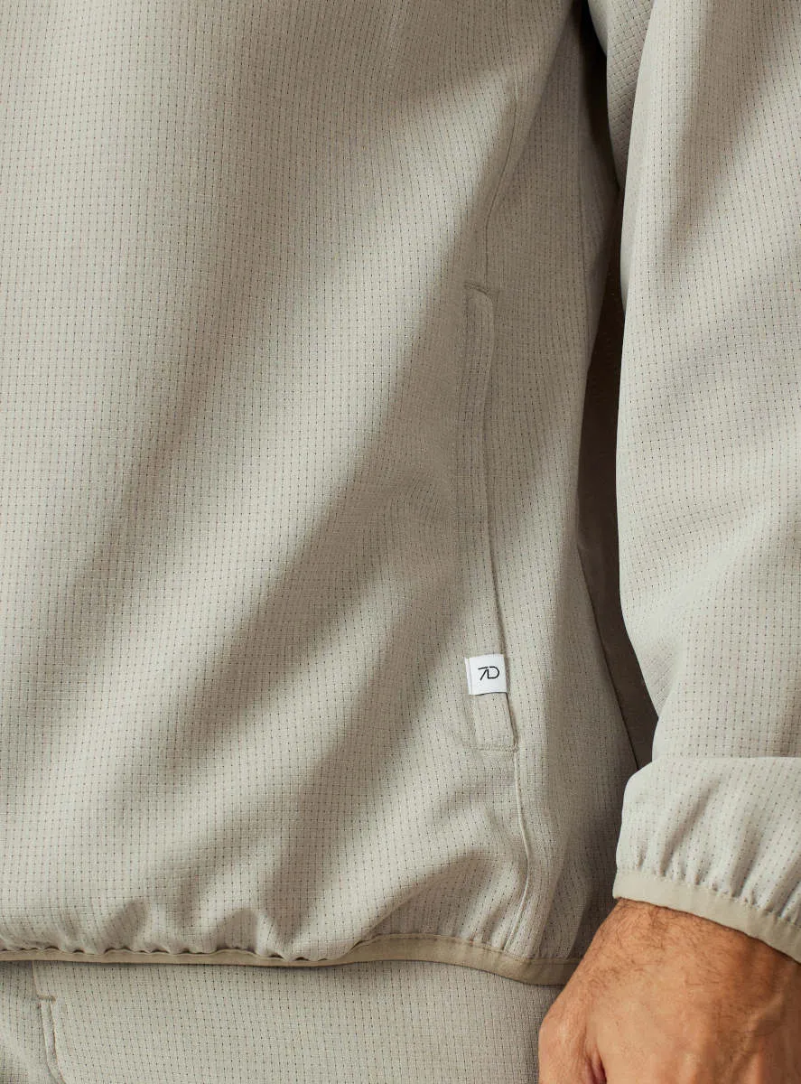 7 Diamonds Oxygenate Solid Quarter-Zip Pullover in Sand