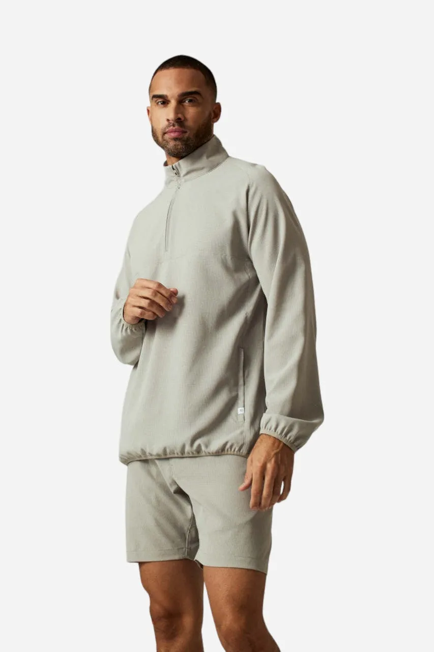 7 Diamonds Oxygenate Solid Quarter-Zip Pullover in Sand