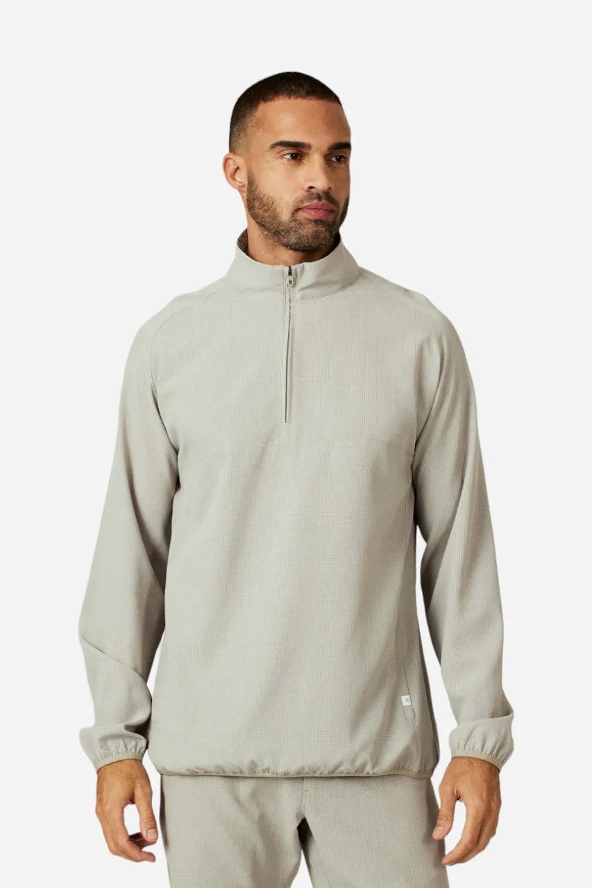 7 Diamonds Oxygenate Solid Quarter-Zip Pullover in Sand