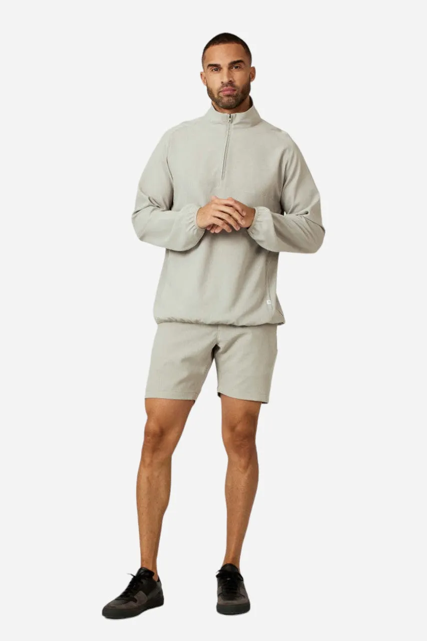 7 Diamonds Oxygenate Solid Quarter-Zip Pullover in Sand