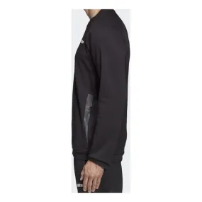 adidas E Mo Crew Ft Sports Round Neck Pullover Sweatshirt Black