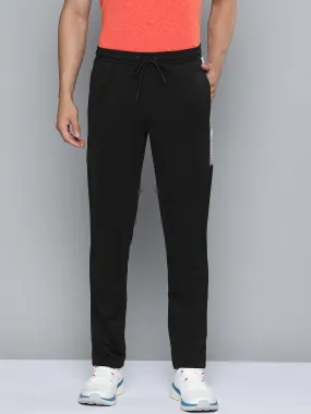 Alcis Mens Black Solid Fitness Track Pants - Comfortable Athletic Wear for Training and Leisure