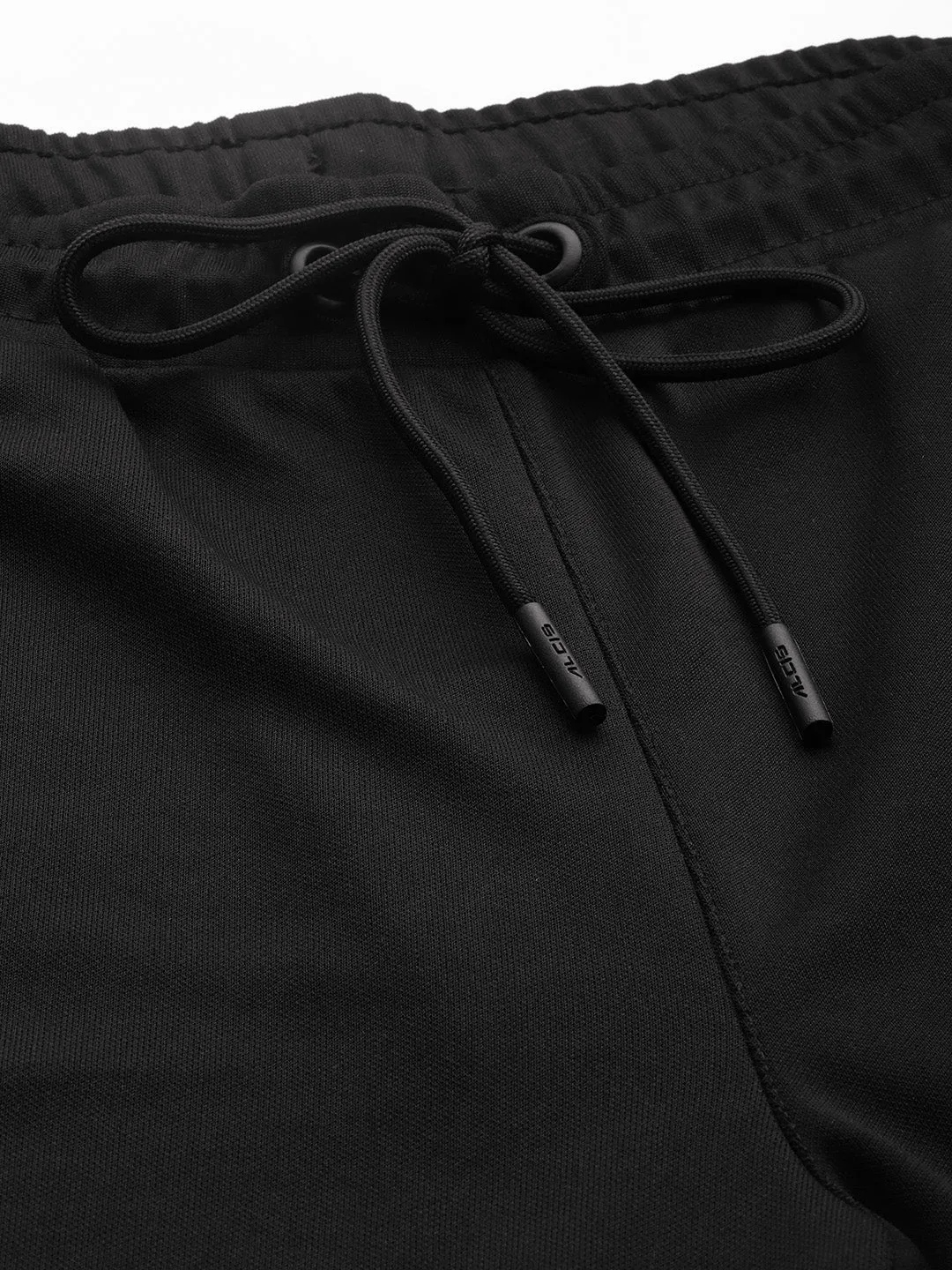 Alcis Mens Black Solid Fitness Track Pants - Comfortable Athletic Wear for Training and Leisure