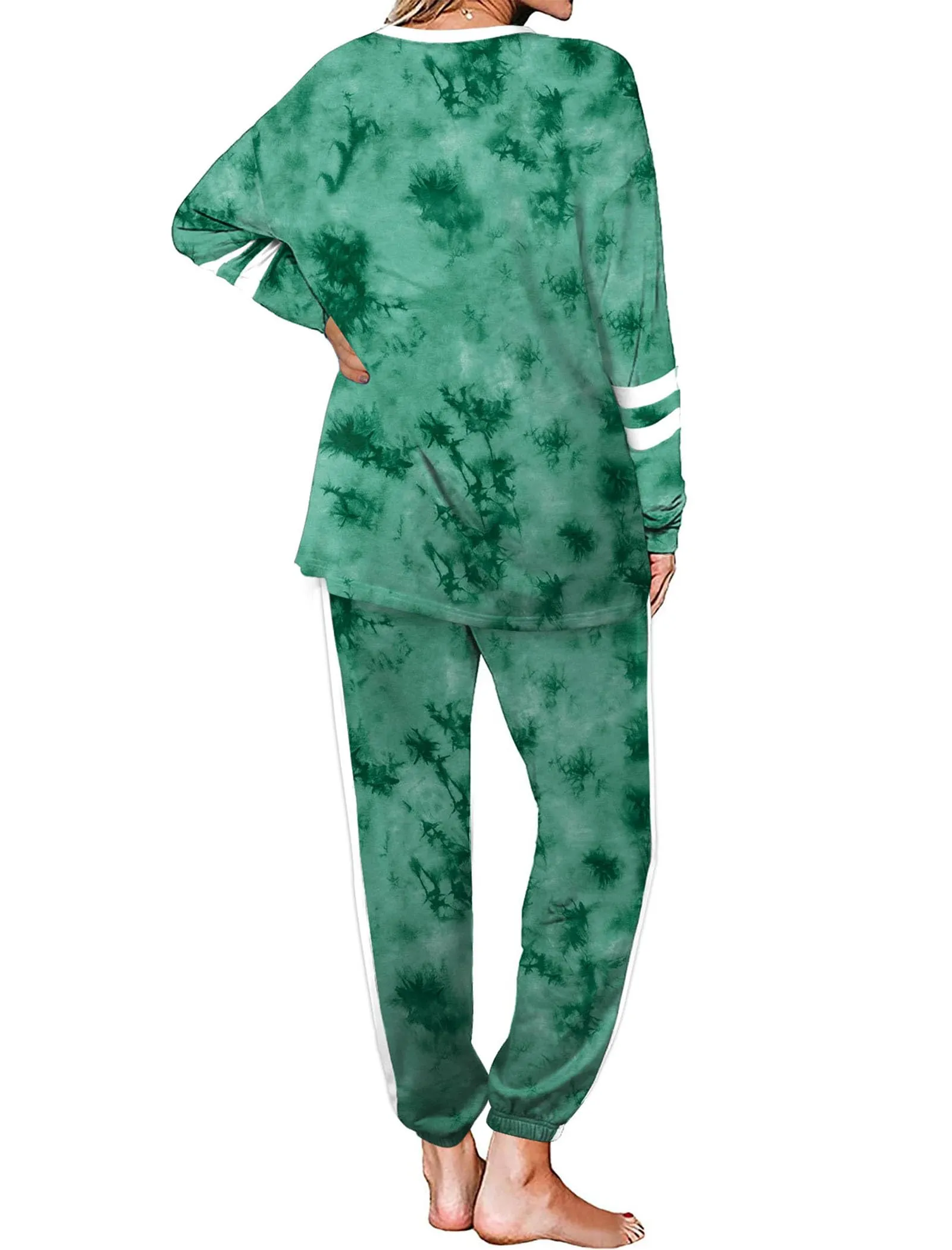 Aloodor Sweatsuit for Women 2 Piece Outfits for Womens Crewneck Sweatshirts Pullover