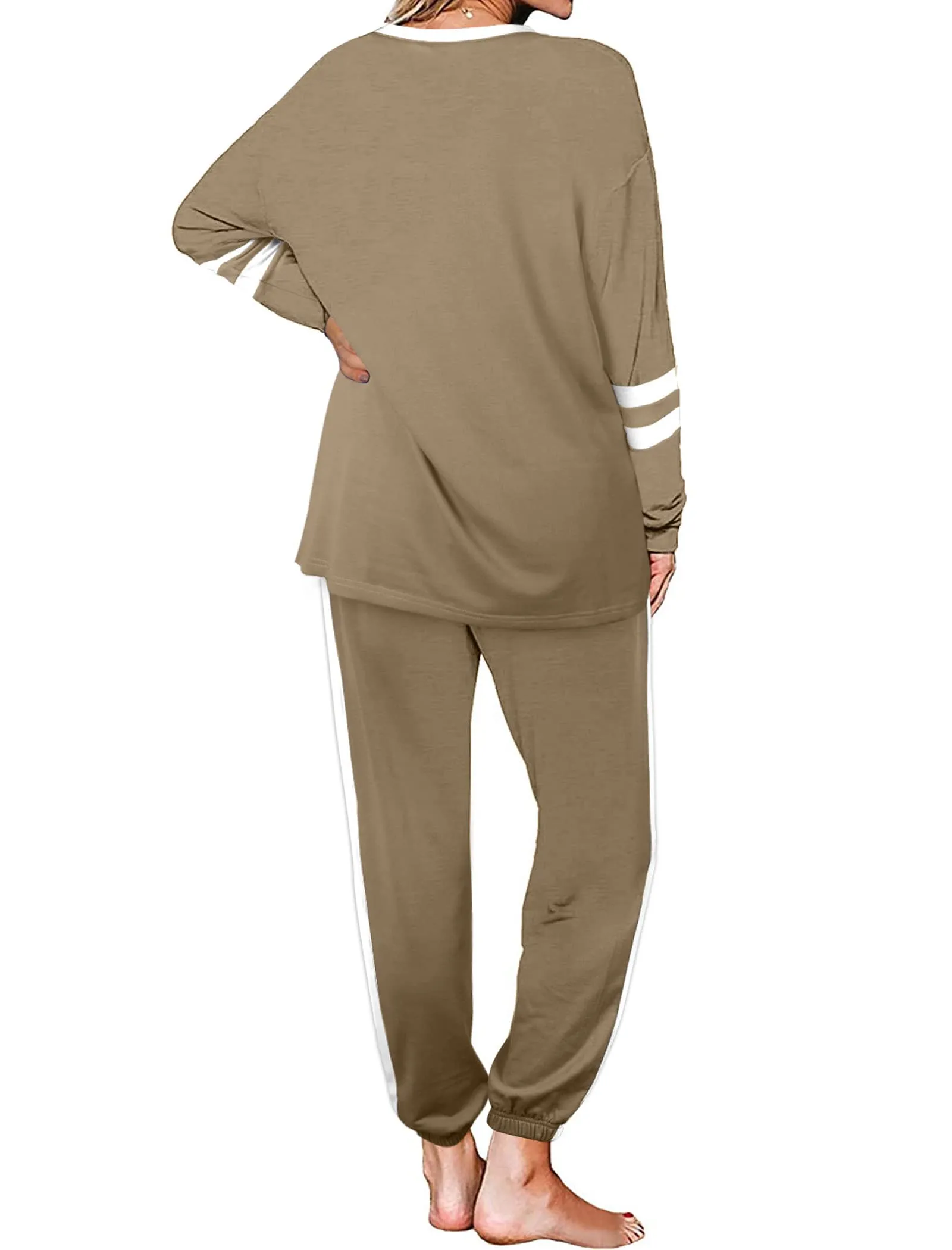 Aloodor Sweatsuit for Women 2 Piece Outfits for Womens Crewneck Sweatshirts Pullover