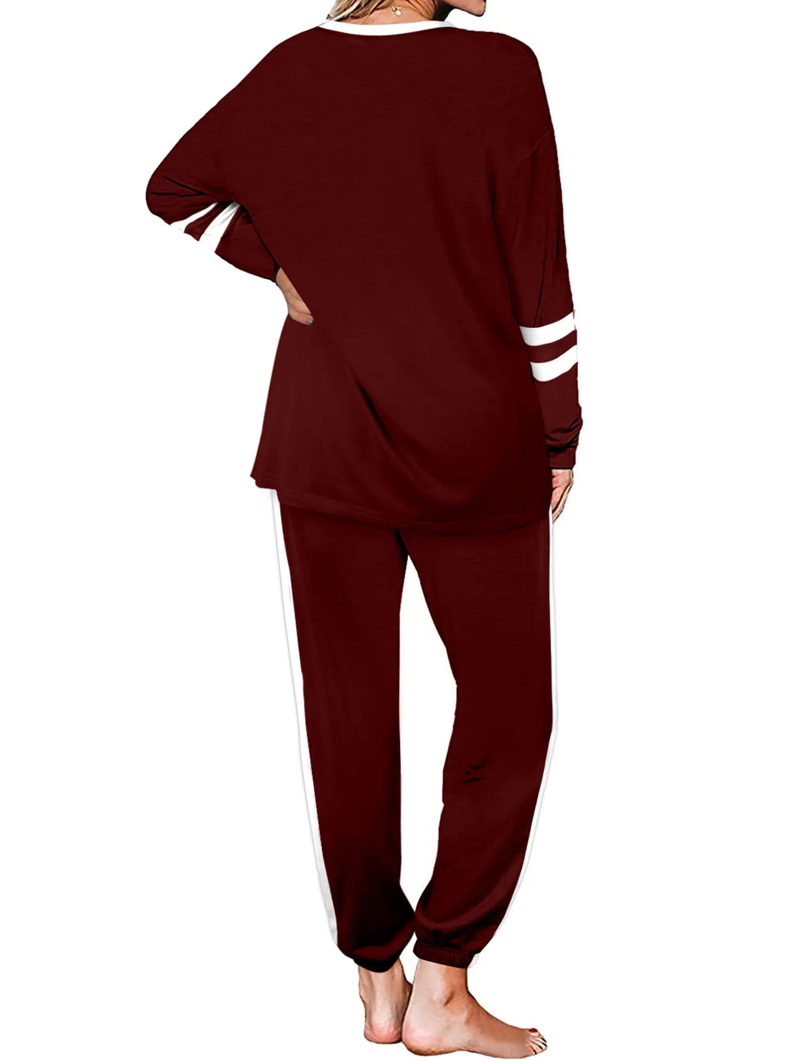 Aloodor Sweatsuit for Women 2 Piece Outfits for Womens Crewneck Sweatshirts Pullover