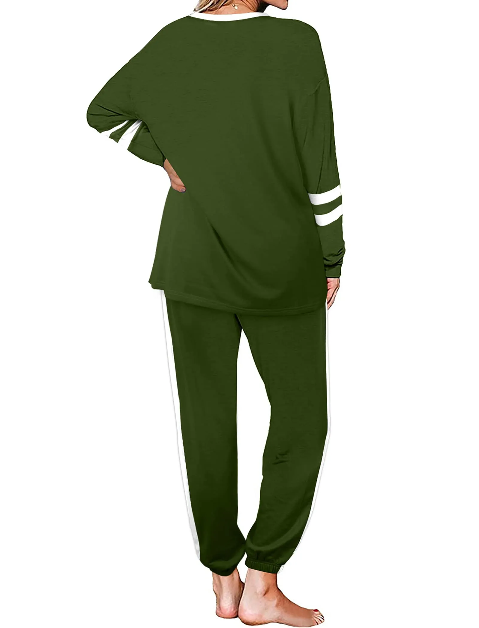 Aloodor Sweatsuit for Women 2 Piece Outfits for Womens Crewneck Sweatshirts Pullover