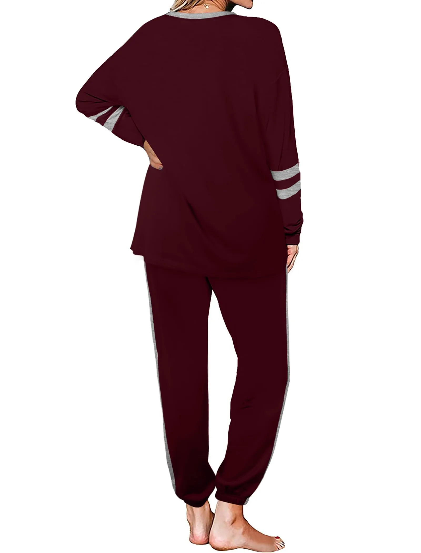 Aloodor Sweatsuit for Women 2 Piece Outfits for Womens Crewneck Sweatshirts Pullover