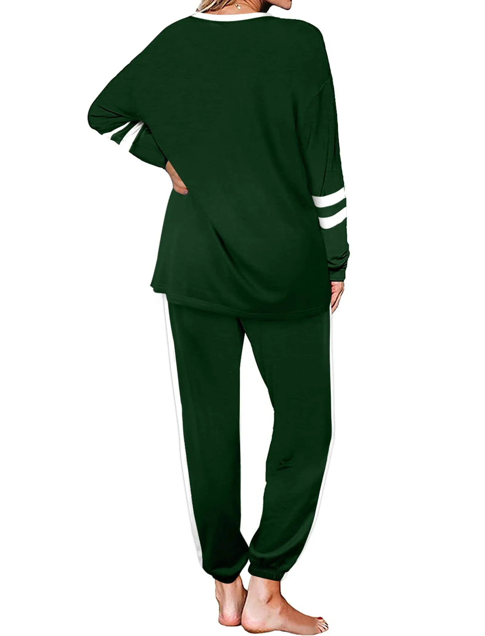Aloodor Sweatsuit for Women 2 Piece Outfits for Womens Crewneck Sweatshirts Pullover