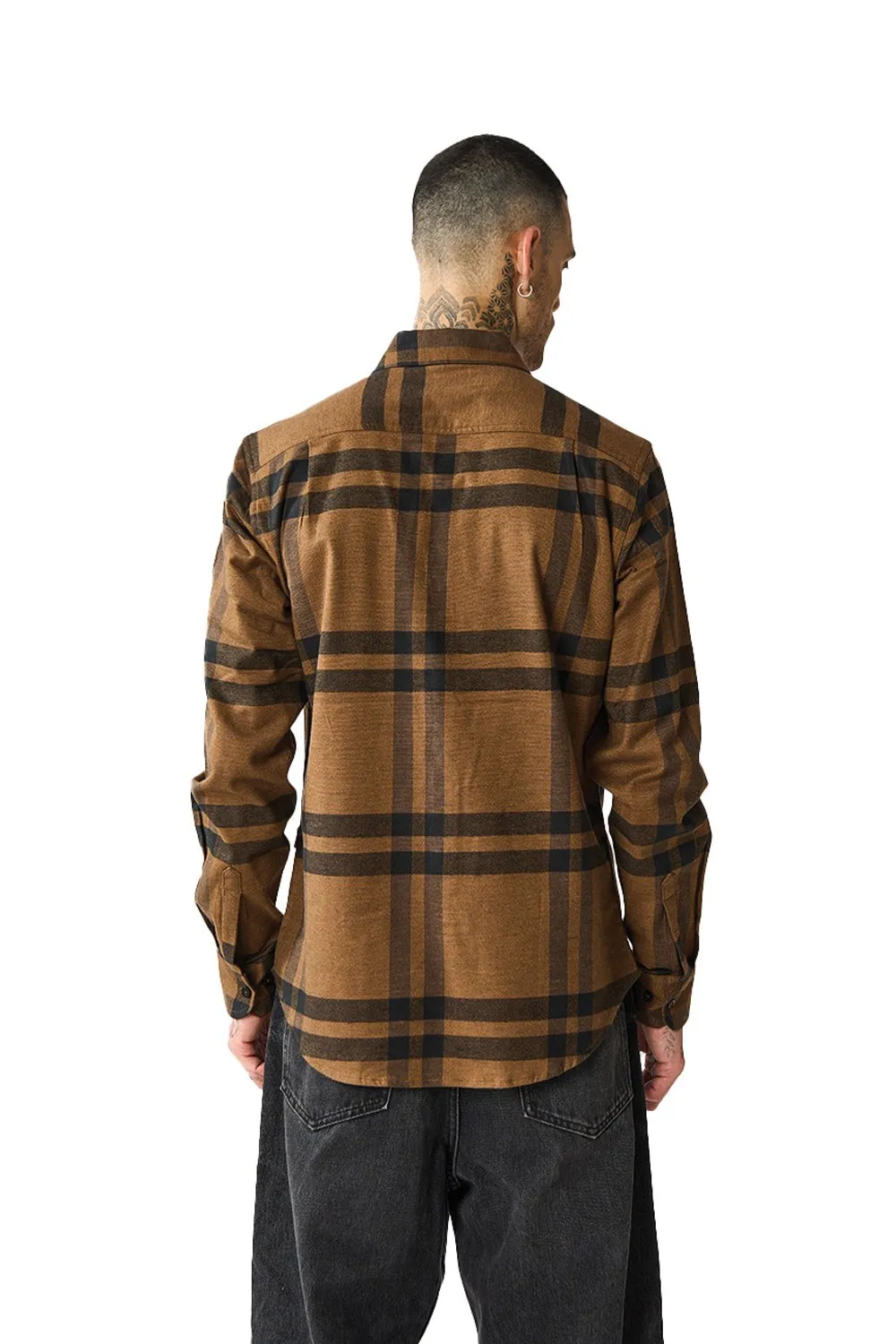 Brown Blast Stripe Regular Fit Shirt
