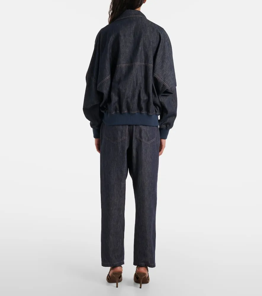Brunello Cucinelli Denim bomber jacket
