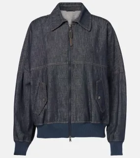 Brunello Cucinelli Denim bomber jacket