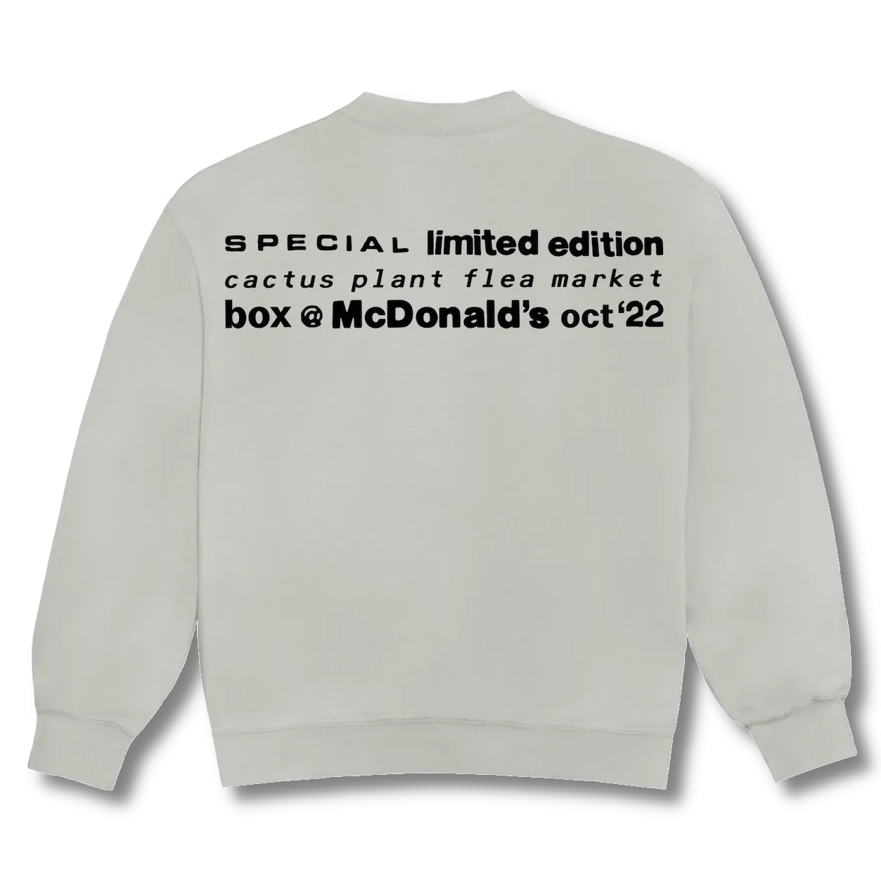 Cactus Plant Flea Market x McDonald's Cactus Buddy! And Friends Crewneck Cement