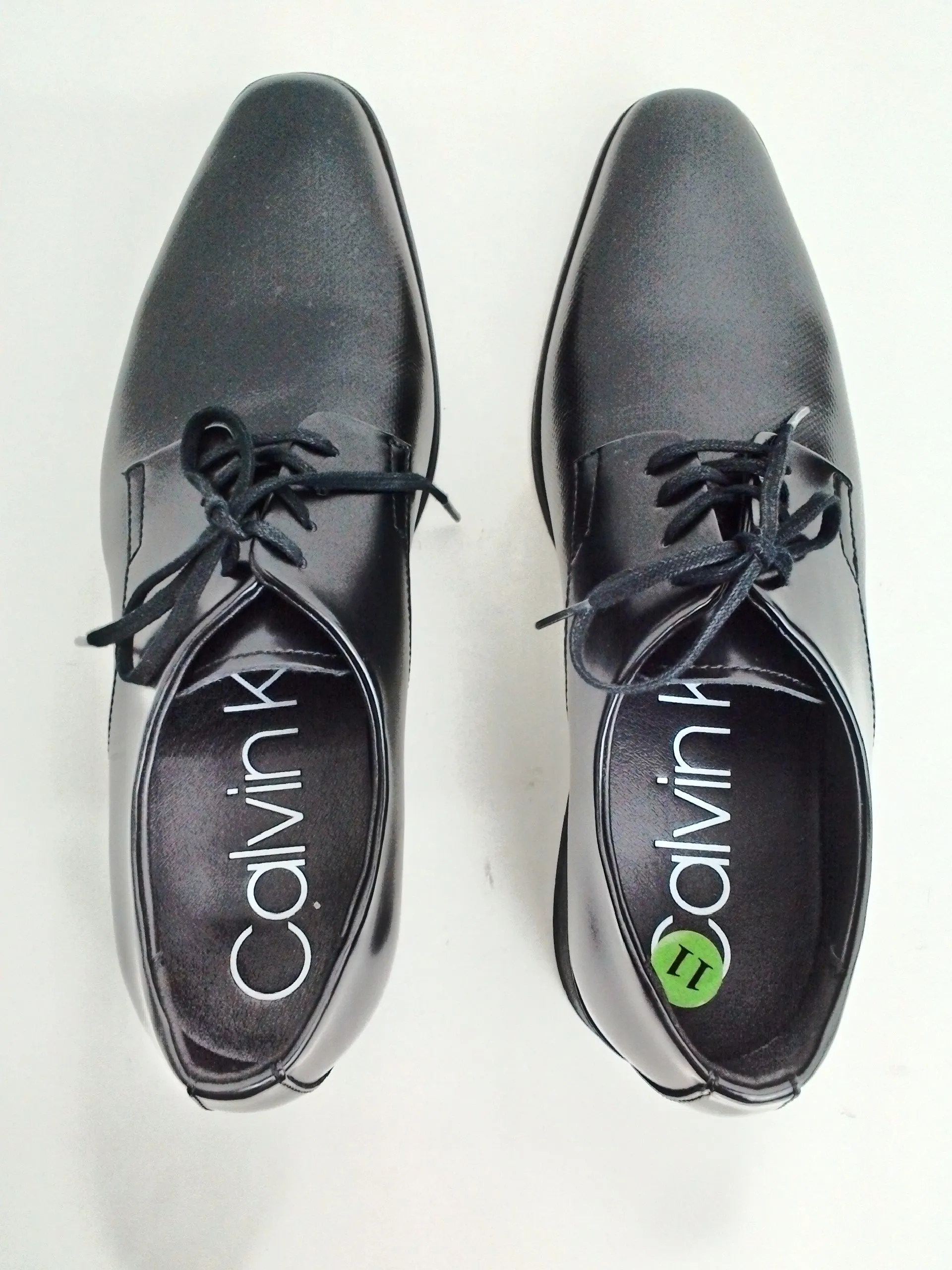 Calvin Klein Men's Black Leather Oxford Size 11