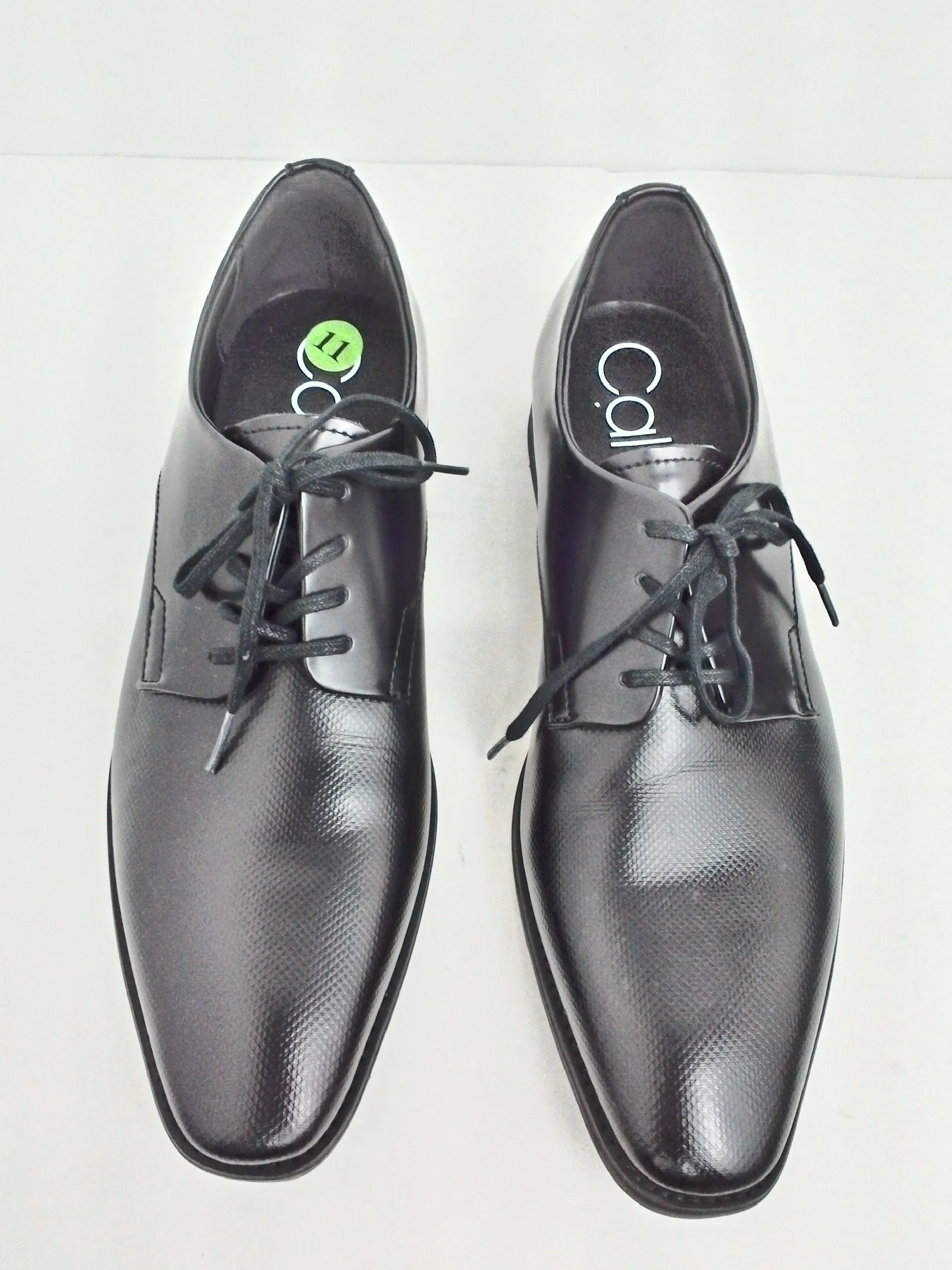 Calvin Klein Men's Black Leather Oxford Size 11