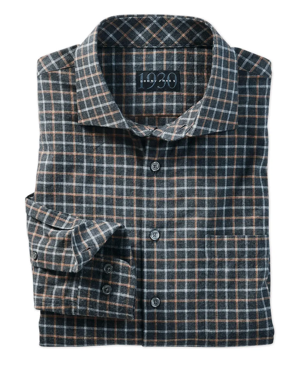 Charles Grid Pattern Long Sleeve Sports Shirt