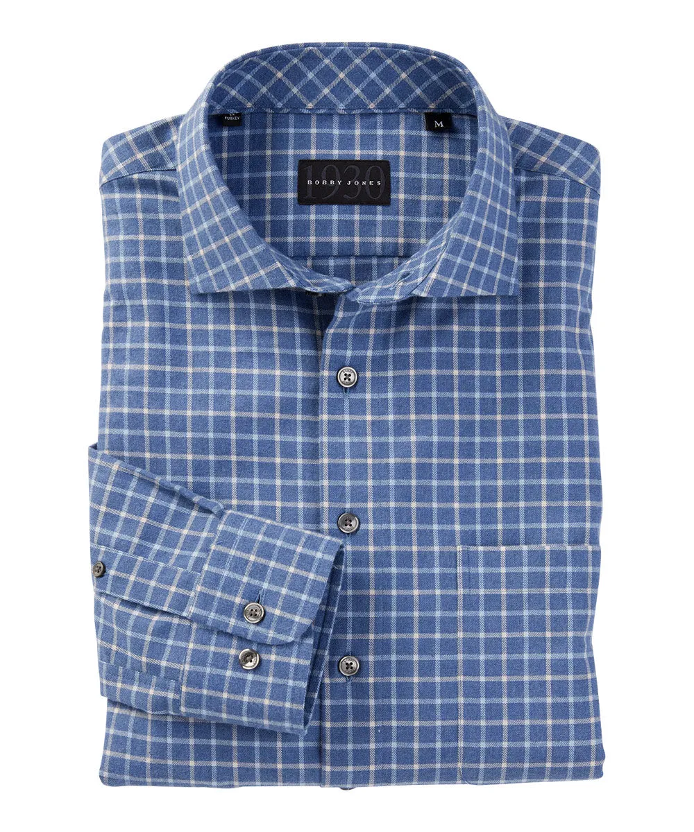Charles Grid Pattern Long Sleeve Sports Shirt