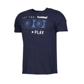 Chong Men Cotton Navy Blue T-Shirt
