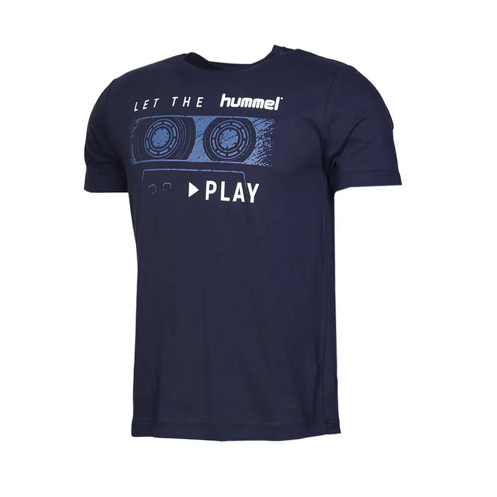 Chong Men Cotton Navy Blue T-Shirt