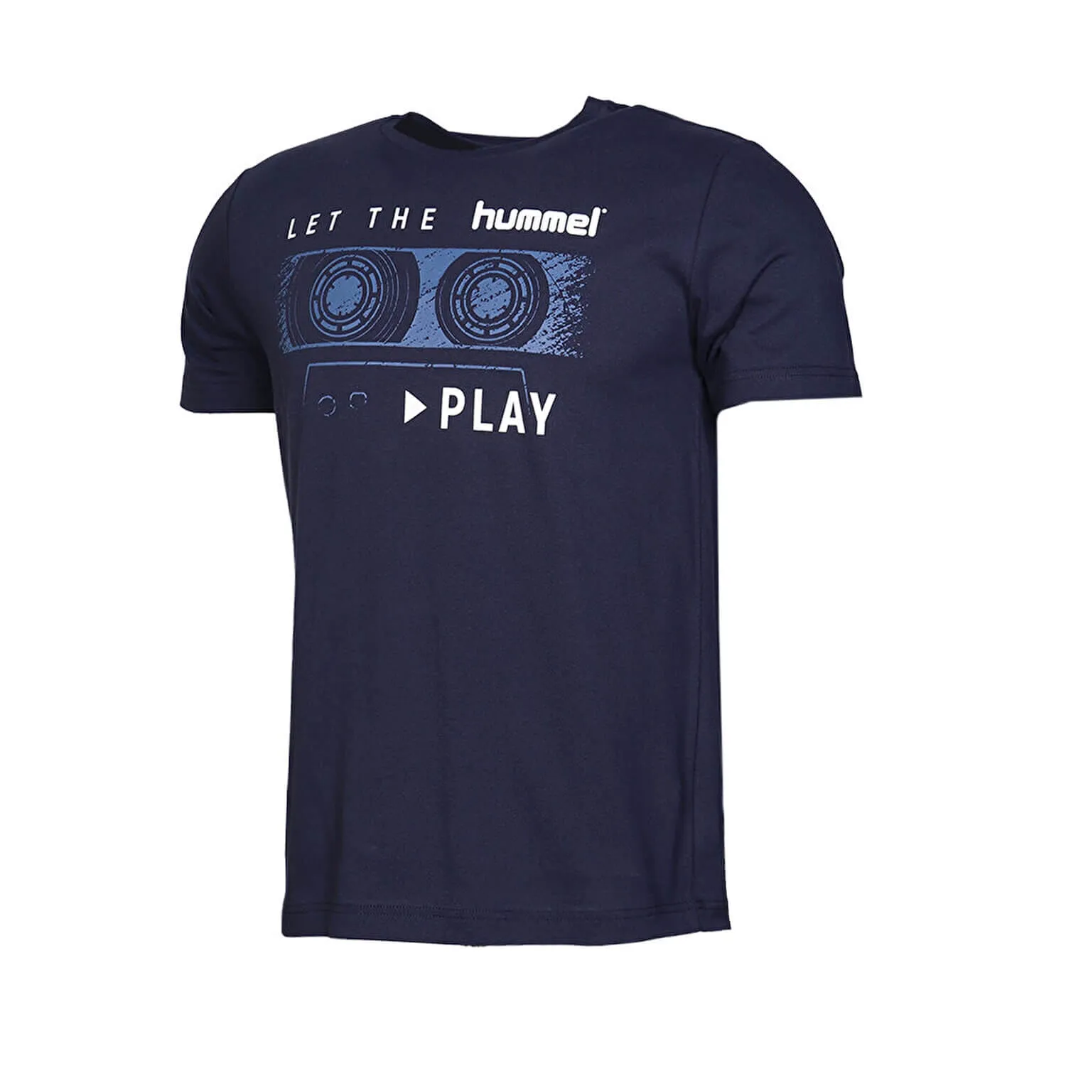 Chong Men Cotton Navy Blue T-Shirt