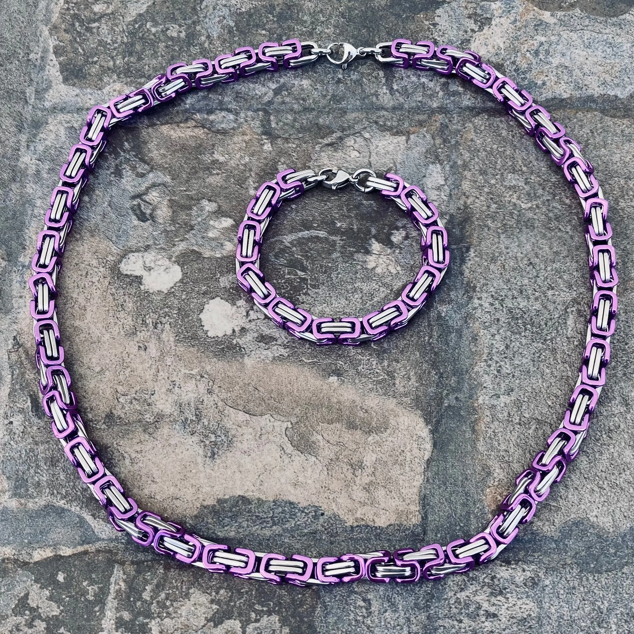Daytona - Purple & Silver - Deluxe - 1/4 inch wide - B30 CLEARANCE