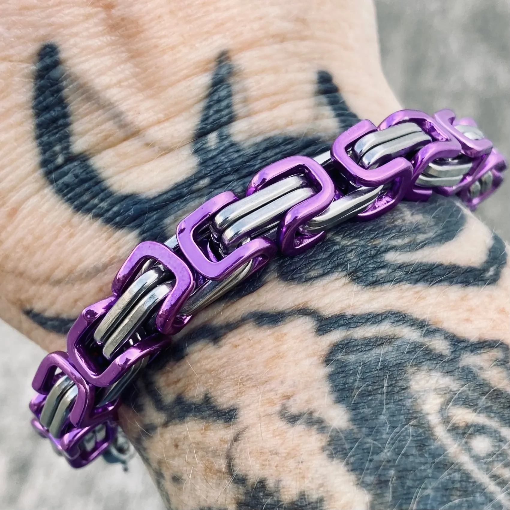 Daytona - Purple & Silver - Deluxe - 1/4 inch wide - B30 CLEARANCE