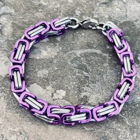 Daytona - Purple & Silver - Deluxe - 1/4 inch wide - B30 CLEARANCE