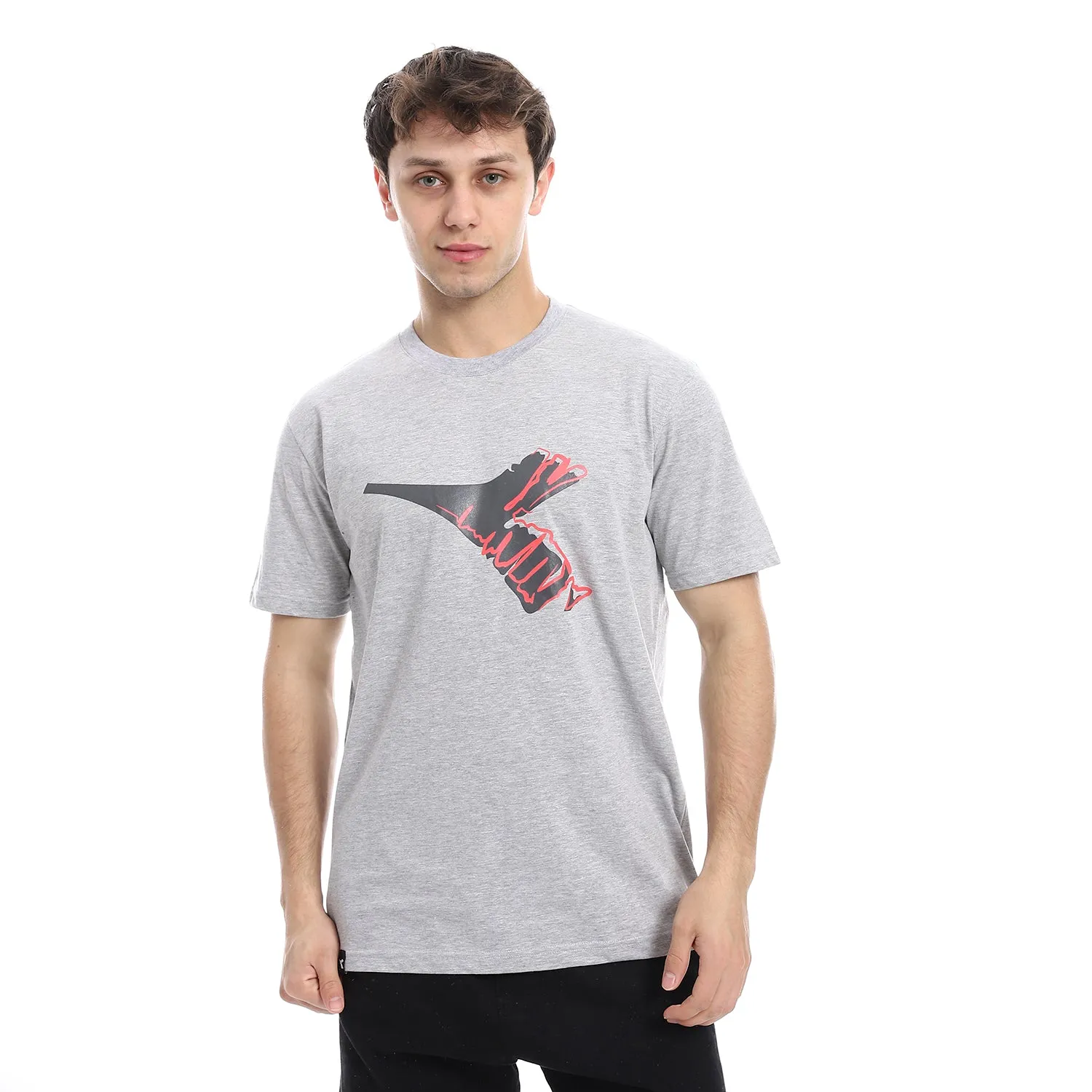 Diadora Men Cotton Printed  T-Shirt