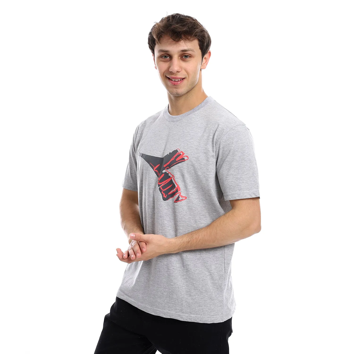 Diadora Men Cotton Printed  T-Shirt
