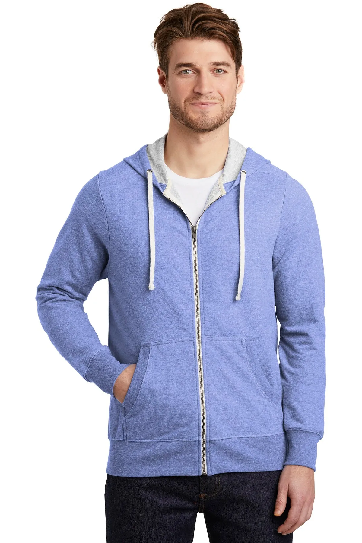 District Perfect Tri French Terry Full-Zip Hoodie. DT356