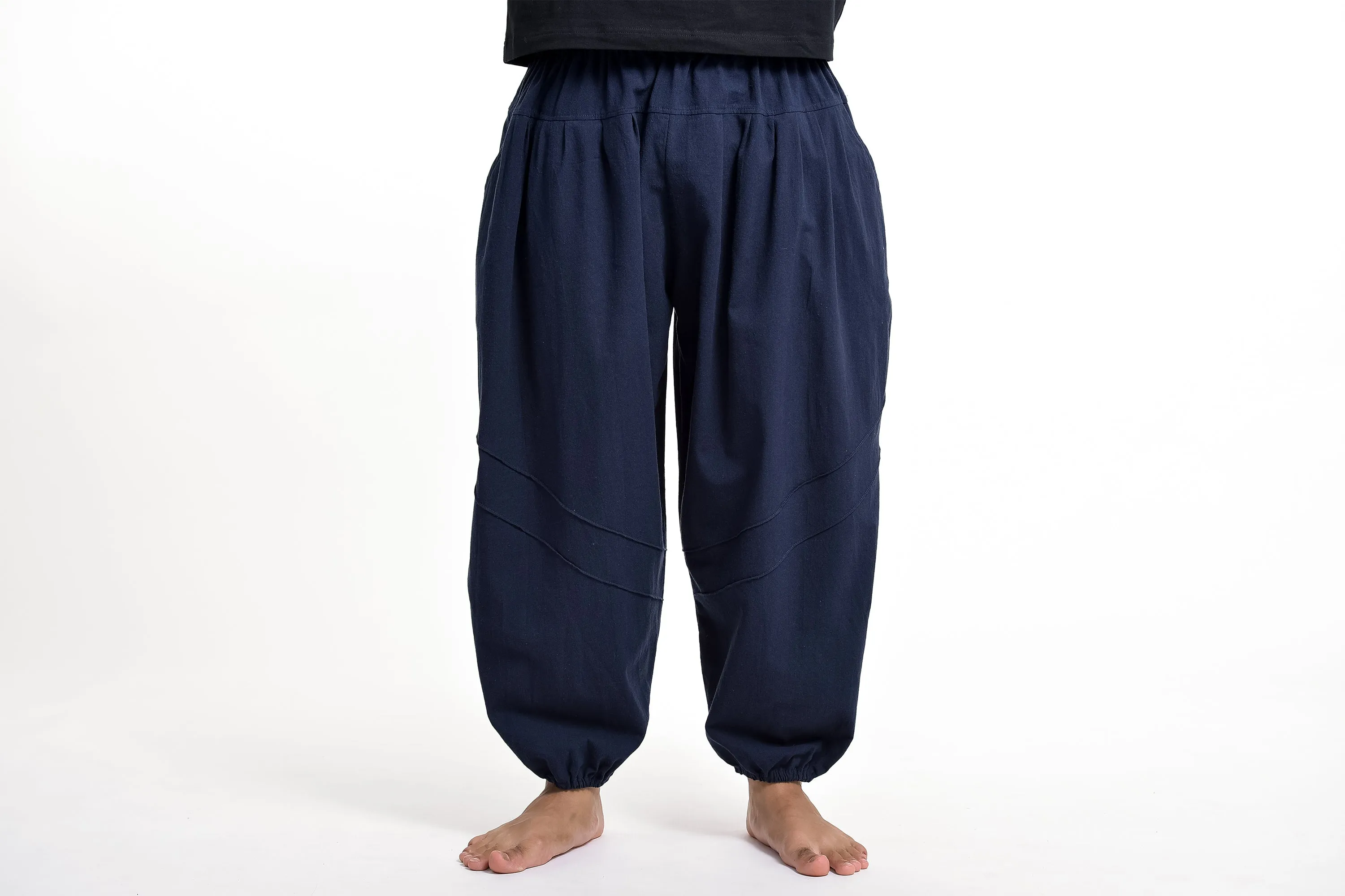 Genie Men's Cotton Harem Pants in Navy