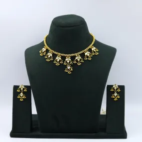 Gold Kundan Necklace Set 8018-1809