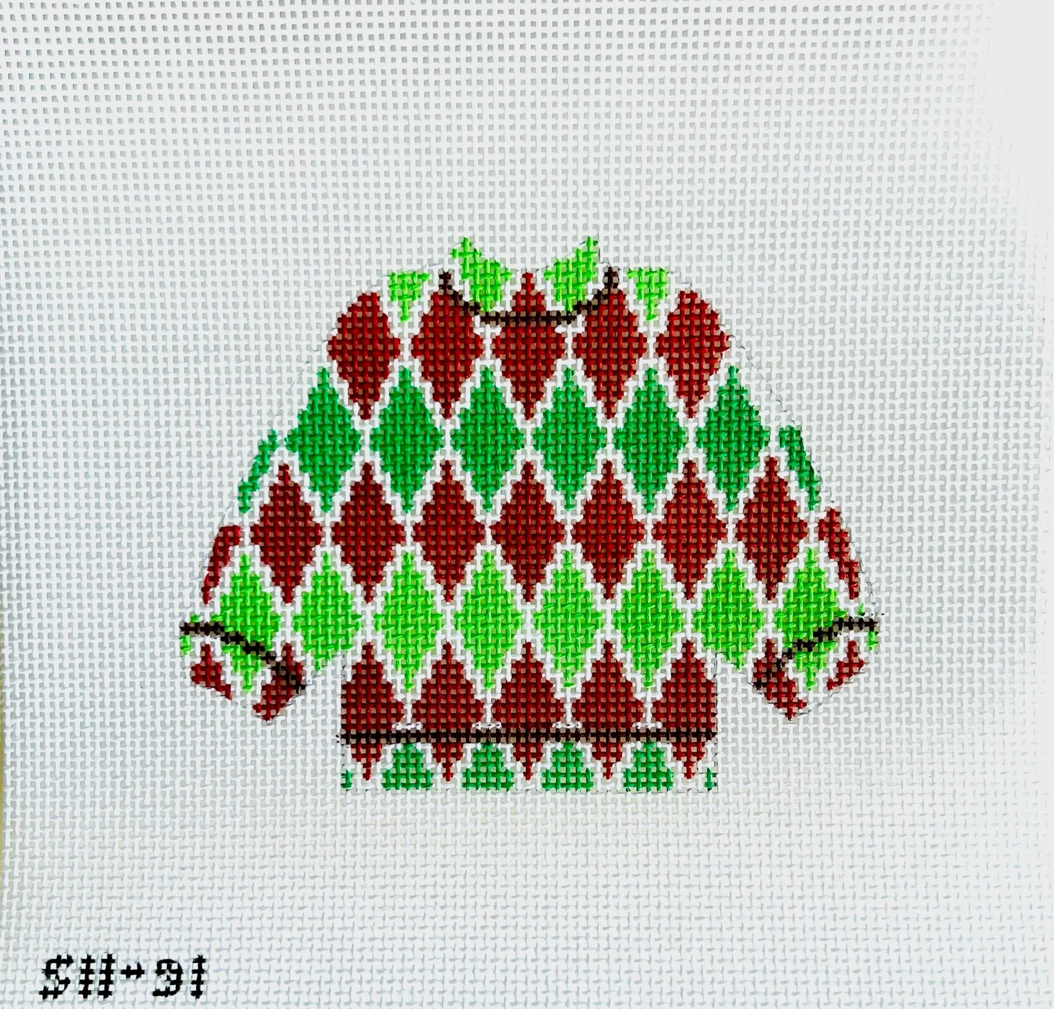 Harlequin Pullover Sweater Needlepoint Canvas