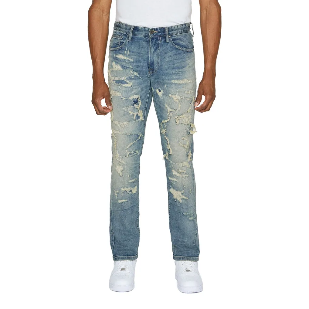 Heavy Distressed Jeans - Lisbon Blue