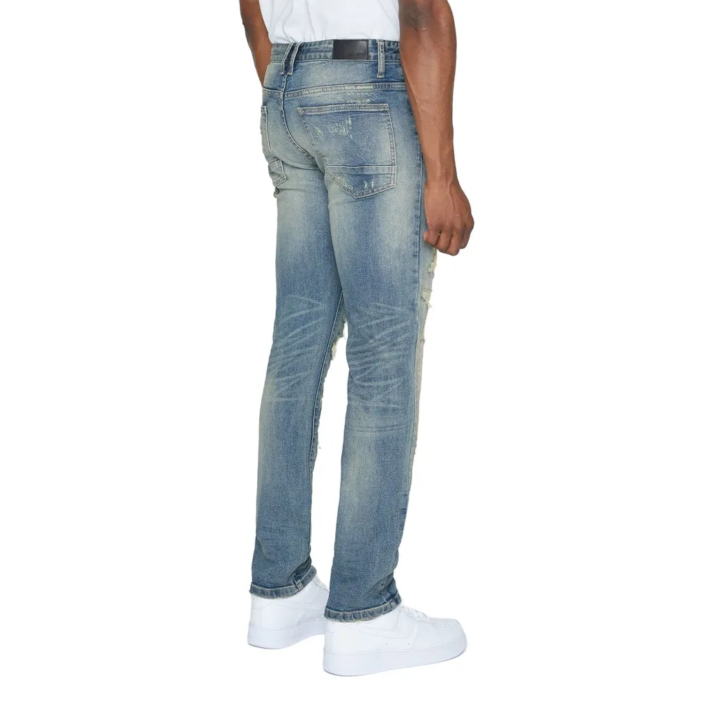 Heavy Distressed Jeans - Lisbon Blue