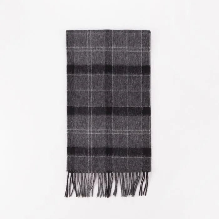 HOLDEN SCARF BLACK/GREY TARTAN