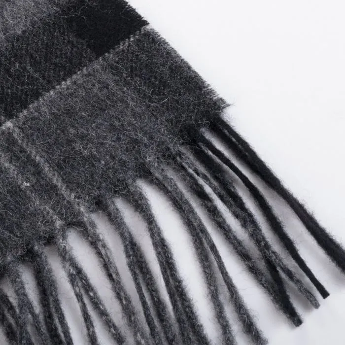HOLDEN SCARF BLACK/GREY TARTAN