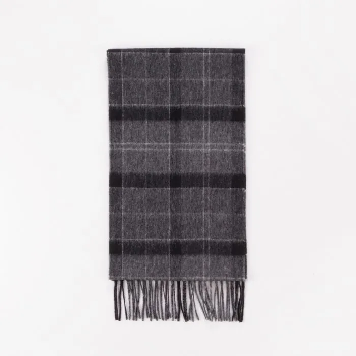 HOLDEN SCARF BLACK/GREY TARTAN