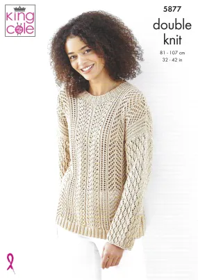King Cole 5877 Sweaters DK Knitting Pattern