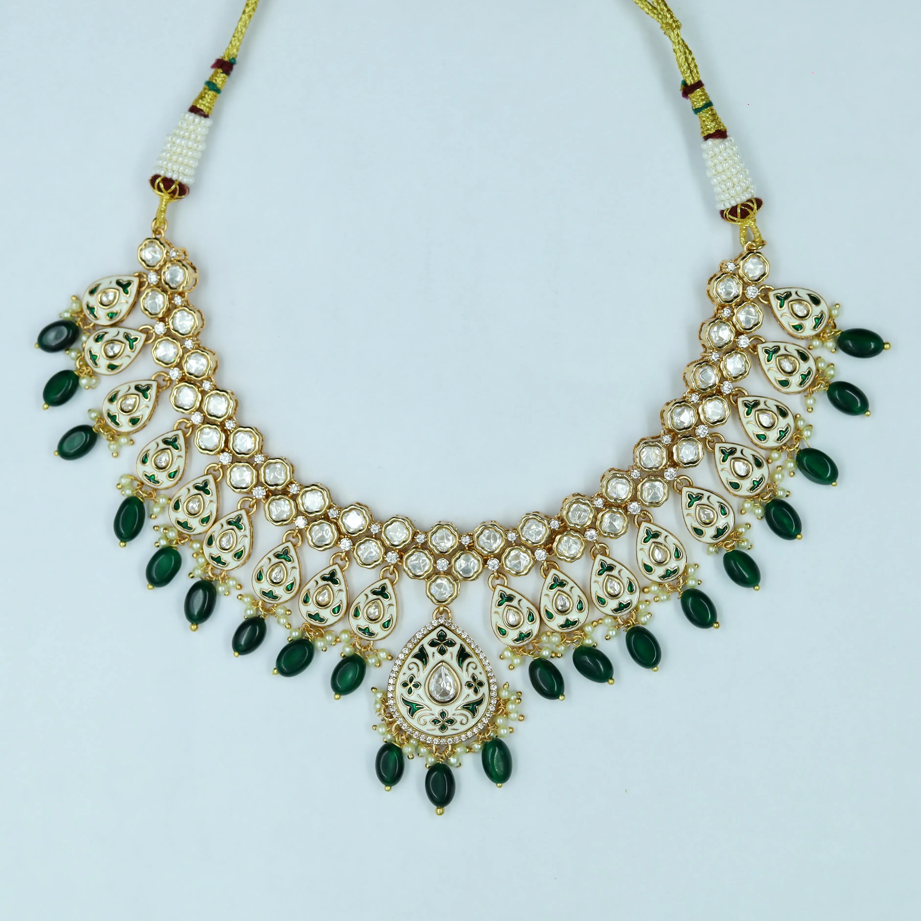 Kundan Meenakaree Necklace 12210-28
