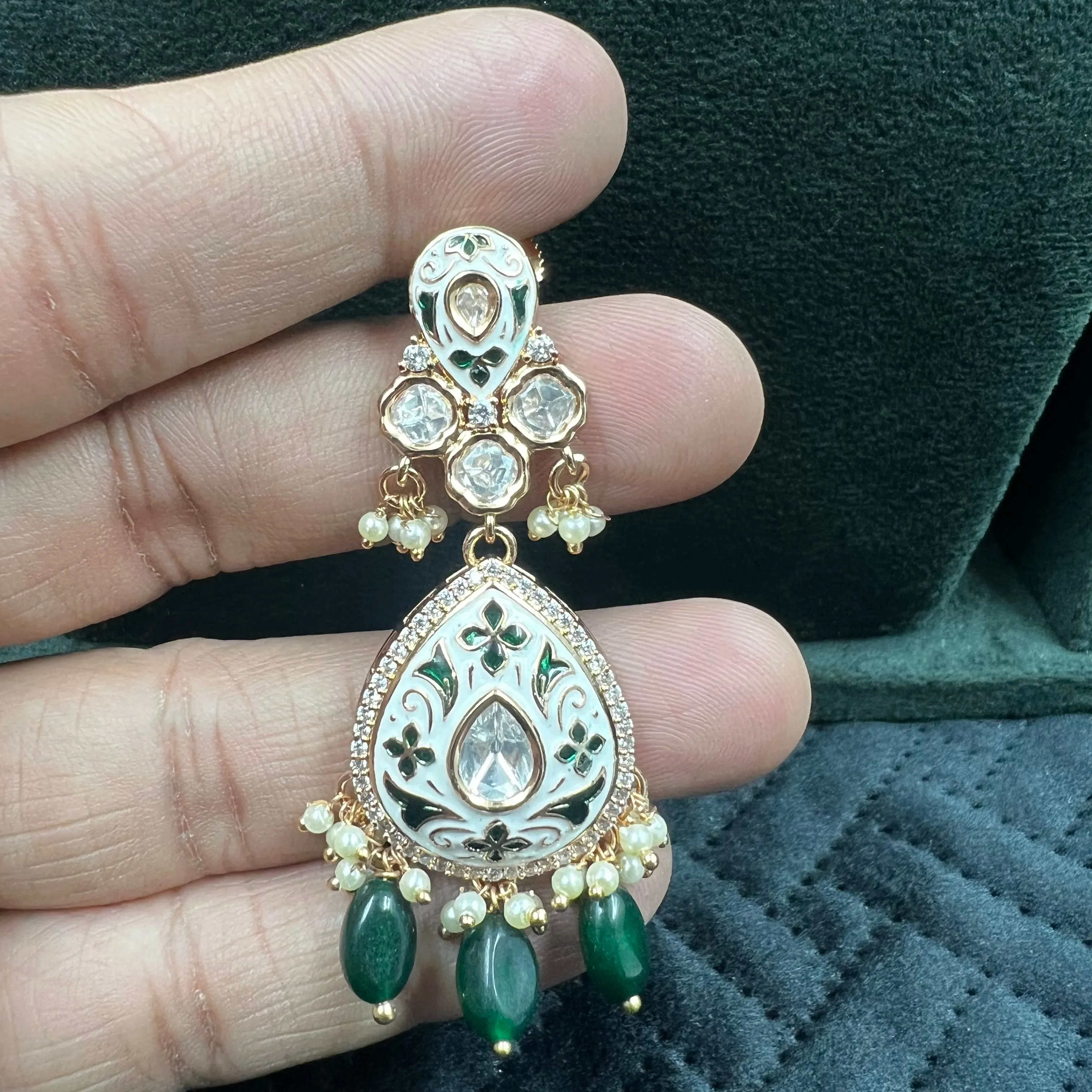 Kundan Meenakaree Necklace 12210-28