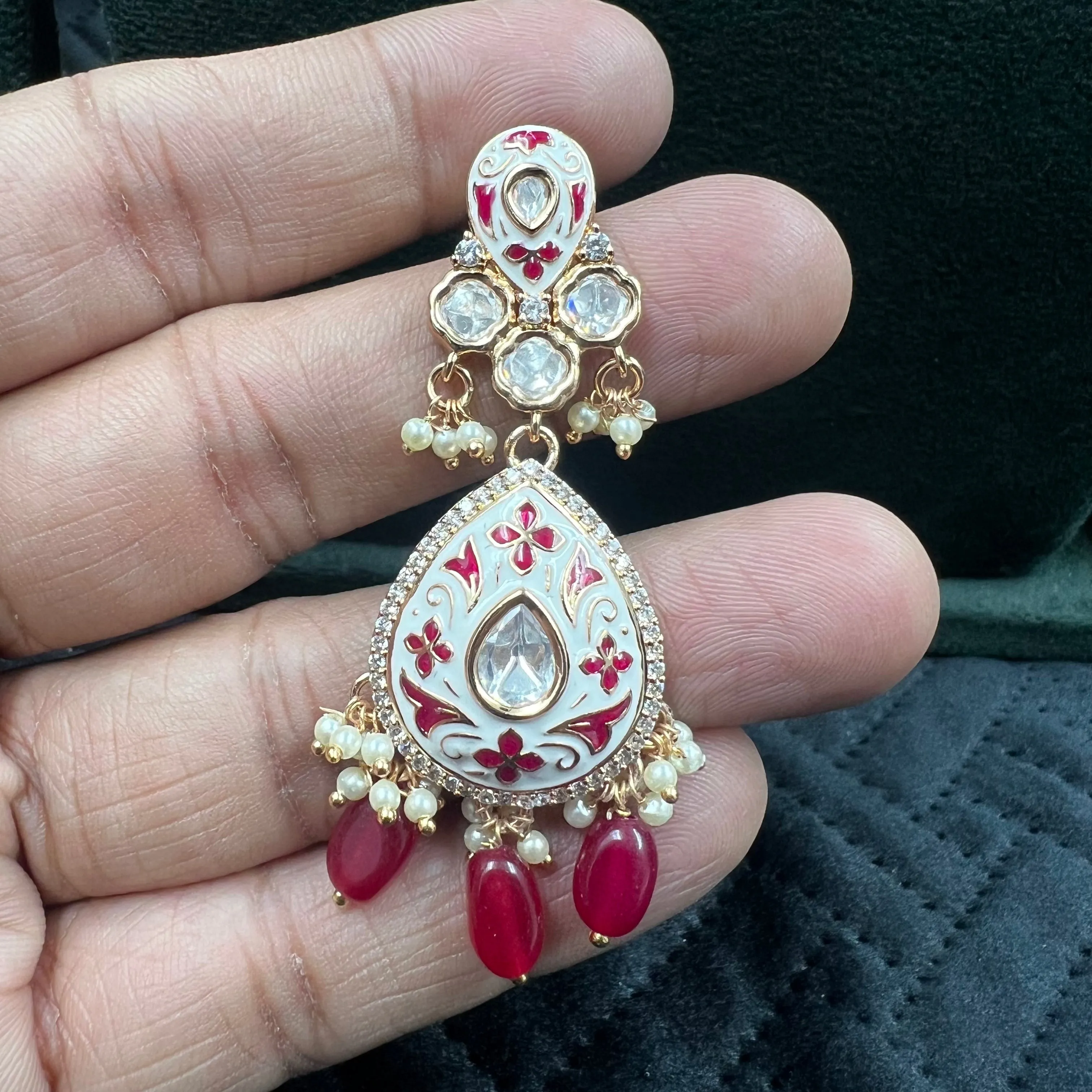 Kundan Meenakaree Necklace 12210-28