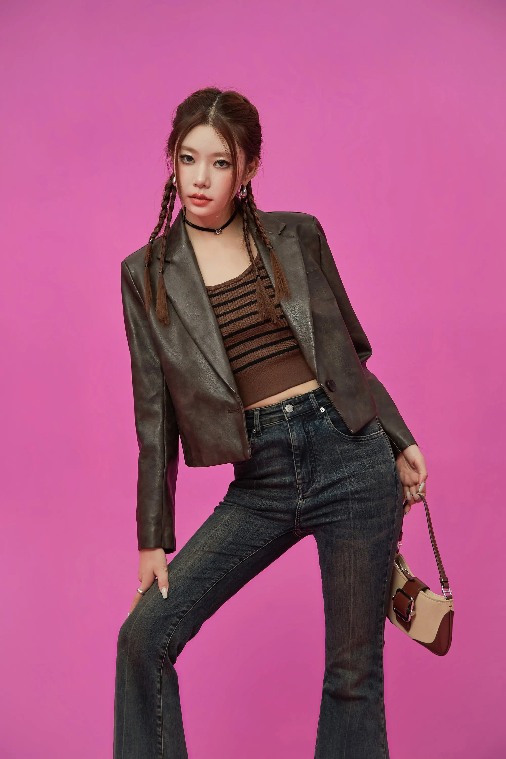 Logo Leather Jacket
