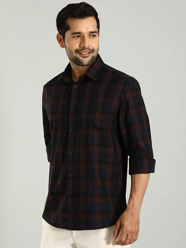 Optimized English Title: Mens Checked Full Sleeve Cotton Shirt - Stylish, Comfortable, and Durable
