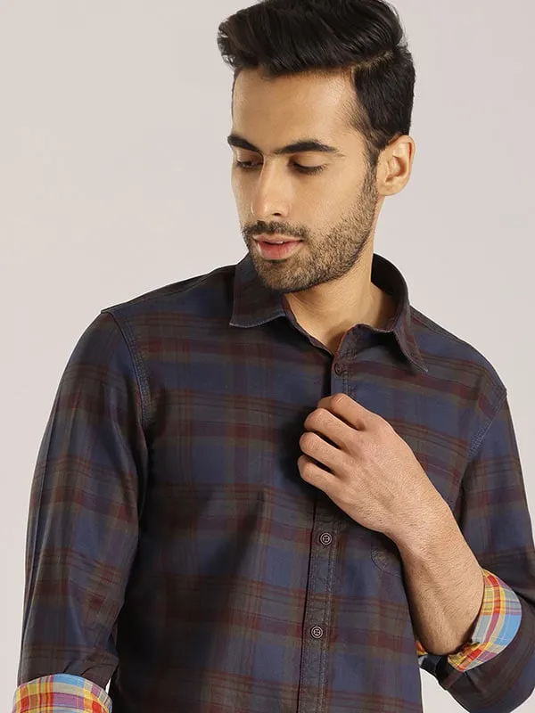 Men Checked Full Sleeve Cotton Shirt