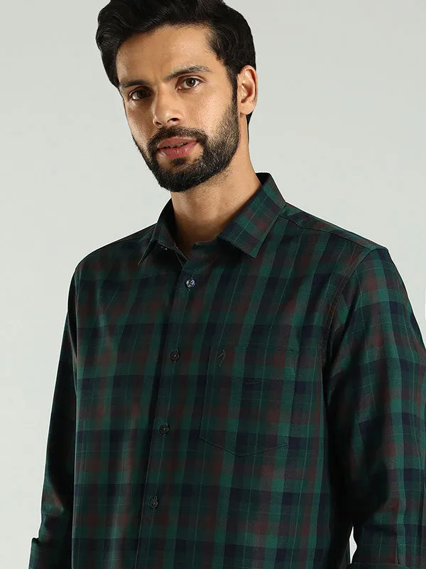 Optimized English Title: Mens Checked Full Sleeve Cotton Shirt - Stylish, Comfortable, and Durable