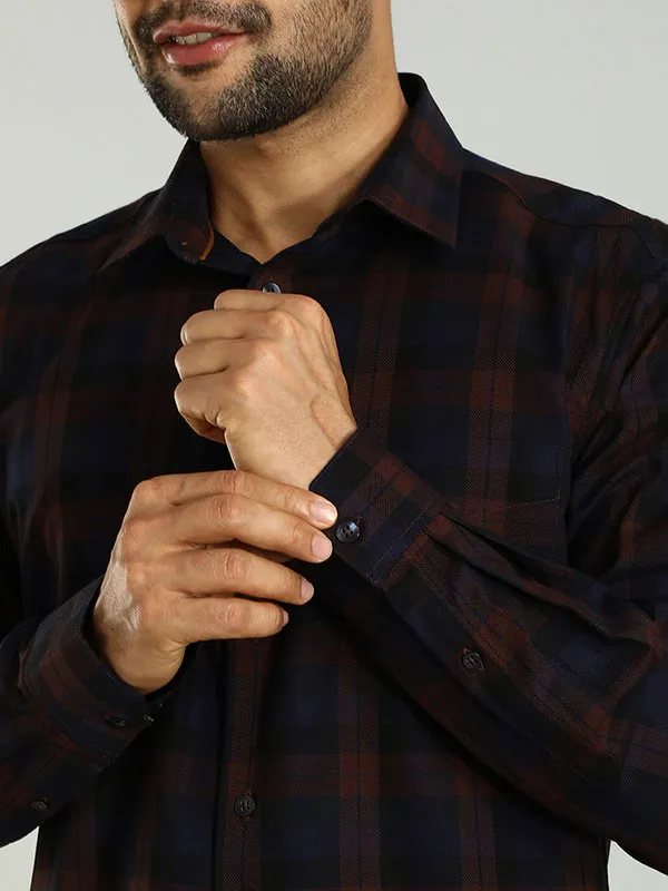 Optimized English Title: Mens Checked Full Sleeve Cotton Shirt - Stylish, Comfortable, and Durable