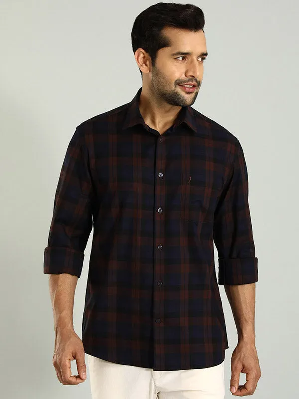 Optimized English Title: Mens Checked Full Sleeve Cotton Shirt - Stylish, Comfortable, and Durable